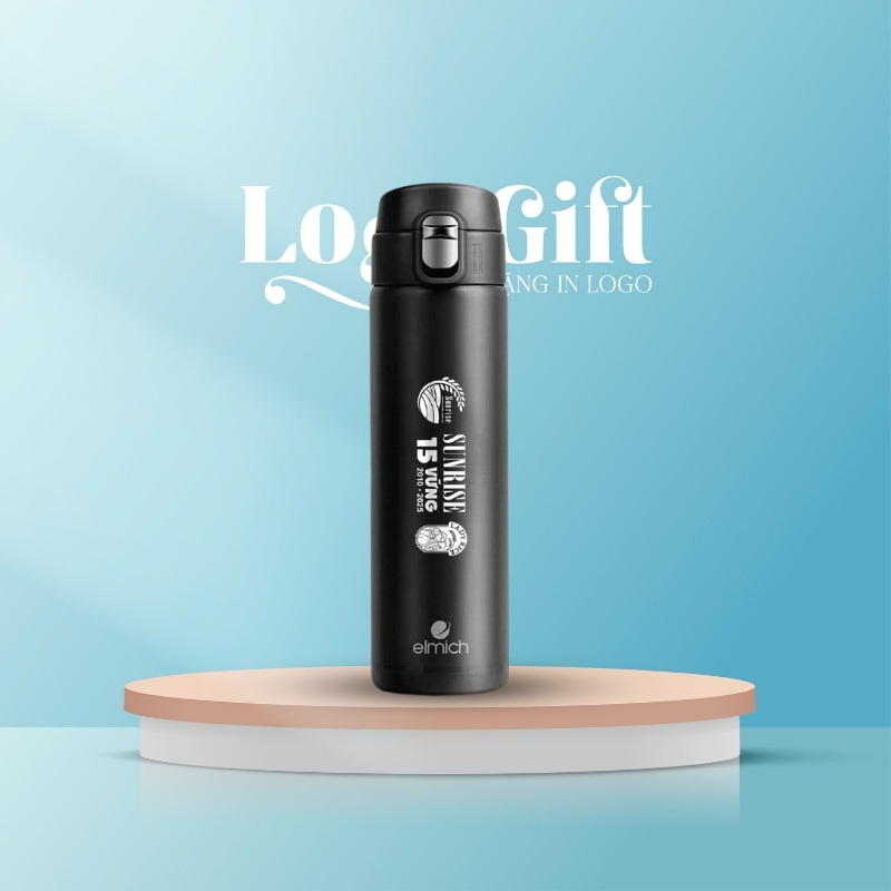 Bình giữ nhiệt quà tặng in logo thương hiệu Elmich dung tích 500ml LG-BGN03