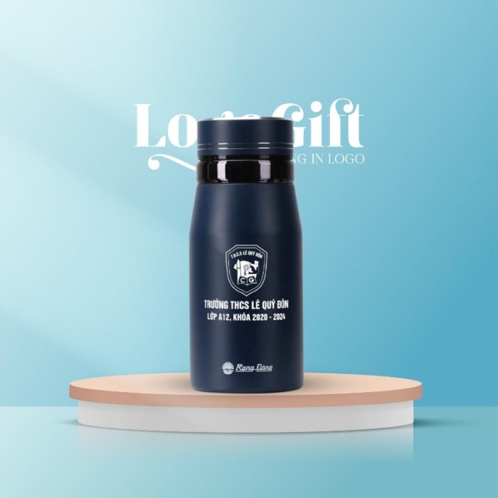 Bình giữ nhiệt Rạng Đông quà tặng in logo màu xanh dương LG-BGN02