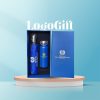 Bộ giftset quà tặng in logo 02 món gồm bình giữ nhiệt và ô