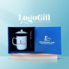 Bộ giftset quà tặng in logo 2 món gồm cốc sứ và bút ký