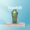 Lọ hoa quà tặng in logo men hỏa biến màu xanh rêu