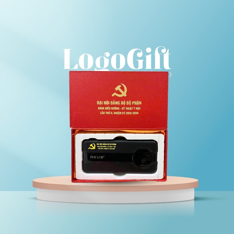 Sạc dự phòng quà tặng in logo thương hiệu Akus dung lượng 10.000mAh LG-SDP02