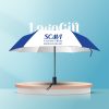 Ô dù gấp 3 quà tặng in logo vải pongee tráng keo đen tự động 2 chiều