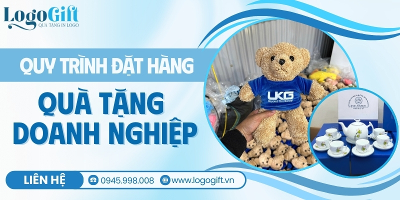 quy trình đặt hàng quà tặng doanh nghiệp in logo tại LogoGift