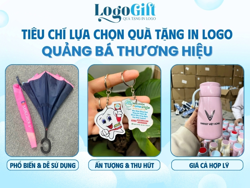 tiêu chí chọn quà tặng in logo quảng bá thương hiệu