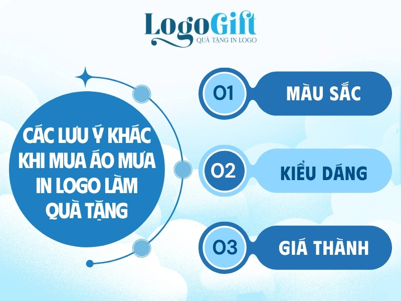 các lưu ý khác khi mua áo mưa in logo làm quà tặng