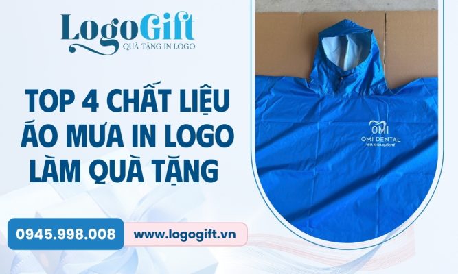 chất liệu áo mưa in logo quà tặng