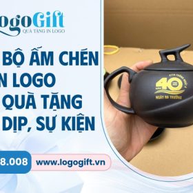 chọn bộ ấm chén in logo làm quà tặng theo dịp, sự kiện