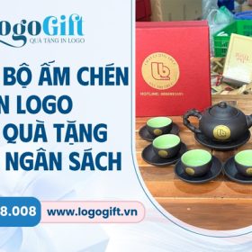 chọn bộ ấm chén quà tặng in logo theo ngân sách