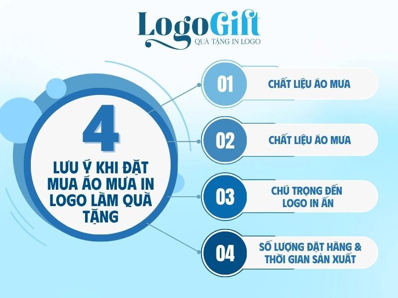 lưu ý khi đặt áo mưa in logo làm quà tặng