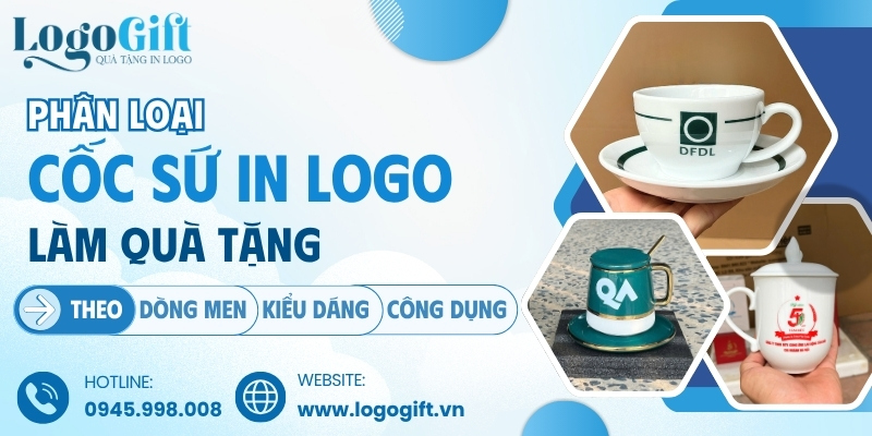 phân loại cốc sứ quà tặng in logo theo dòng men, kiểu dáng, công dụng