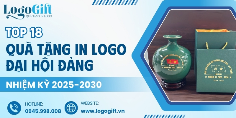 quà tặng đại hội đảng in logo nhiệm kỳ 2025-2030