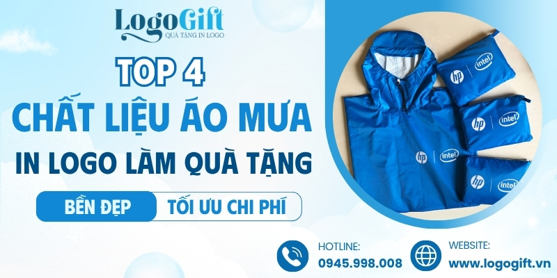 top 4 chất liệu áo mưa in logo làm quà tặng bền đẹp, tối ưu chi phí