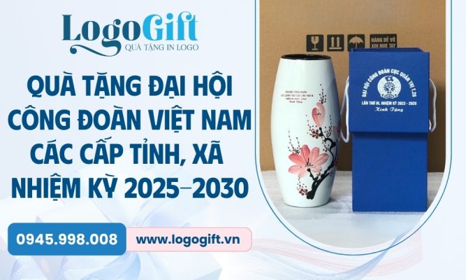 quà tặng Đại hội Công Đoàn Việt Nam in logo