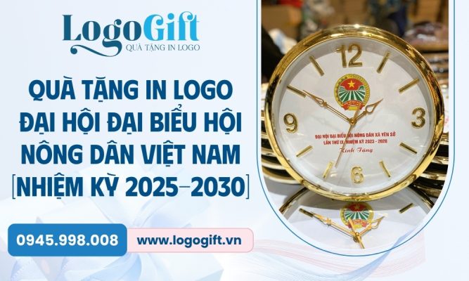 quà tặng in logo Đại hội Đại biểu Hội Nông dân