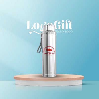 Bình giữ nhiệt quà tặng Đại Hội in logo quai xách nắp vặn 1L LG-BGN20