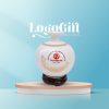 In logo lên bình hút lộc mạ vàng quà tặng Đại hội 18cm LG-BHL10