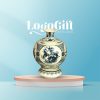 Quà tặng Đại hội in logo bình hút lộc vàng hanh men rạng 18cm LG-BHL09