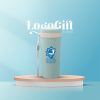 Bình nước nhựa quà tặng Đại hội in logo lúa mạch 400ml LG-BNN01