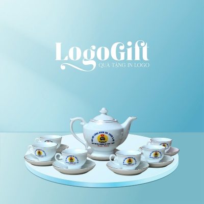 In logo lên ấm chén quà tặng Đại hội dáng thần đèn 650ml LG-AC36