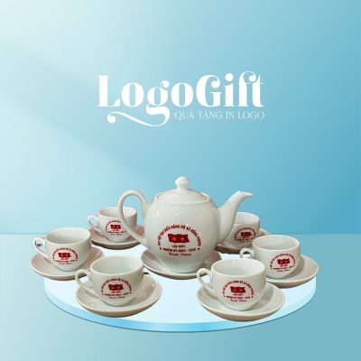 Bộ ấm chén in logo thương hiệu Minh Long 500ml quà tặng Đại hội LG-AC37