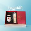 Bộ giftset in logo quà tặng Đại hội 2 món ly sứ và bình giữ nhiệt LG-GS09