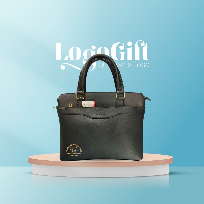 Cặp da quà tặng Đại Hội in logo thương hiệu FADODA LG-CD07