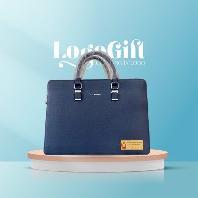 Quà tặng Đại Hội cặp da in logo thương hiệu KUQDAISHU LG-CD02