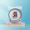 Đĩa biểu trưng quà tặng Đại hội in logo đế sứ phi 22 LG-ĐBT05