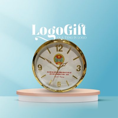 Quà tặng Đại hội in logo đồng hồ treo tường số cọc LG-ĐH28
