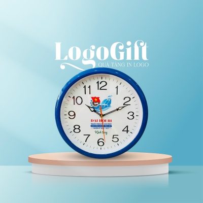 In logo lên đồng hồ treo tường quà tặng Đại hội số in LG-ĐH31
