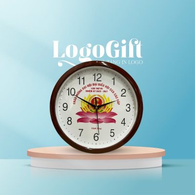 Quà tặng Đại hội đồng hồ treo tường in logo số in LG-ĐH32