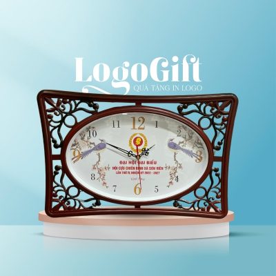 Đồng hồ treo tường quà tặng Đại hội in logo số in LG-ĐH33