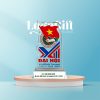 Quà tặng Đại Hội kỷ niệm chương  in logo pha lê LG-KNC09