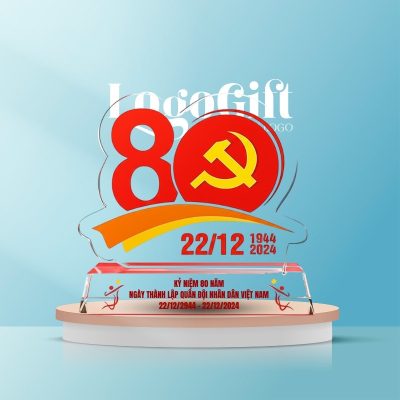 Quà tặng Đại Hội kỷ niệm chương in logo pha lê LG-KNC05