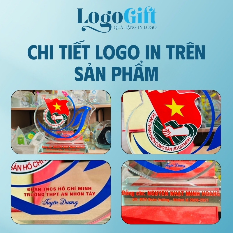 Kỷ niệm chương quà tặng Đại Hội in logo pha lê LG-KNC10