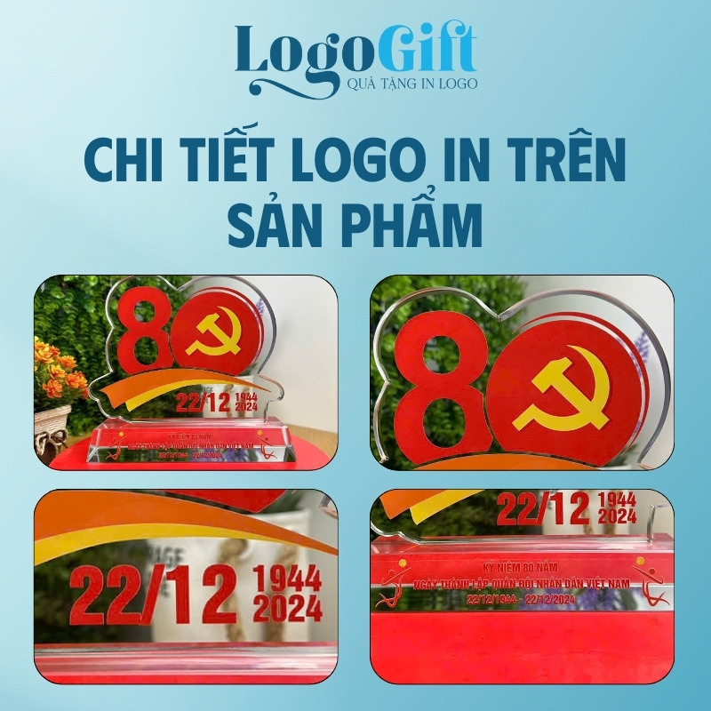 Quà tặng Đại Hội kỷ niệm chương in logo pha lê LG-KNC05