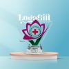 Quà tặng Đại Hội in logo kỷ niệm chương pha lê LG-KNC11