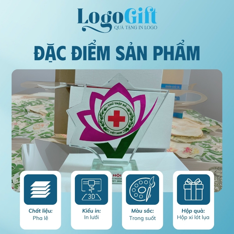 Quà tặng Đại Hội in logo kỷ niệm chương pha lê LG-KNC11