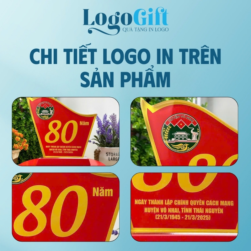 Kỷ niệm chương in logo quà tặng Đại Hội pha lê LG-KNC06