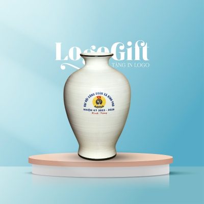 Quà tặng Đại Hội bình hoa in logo dáng đùi dế LG-LH11