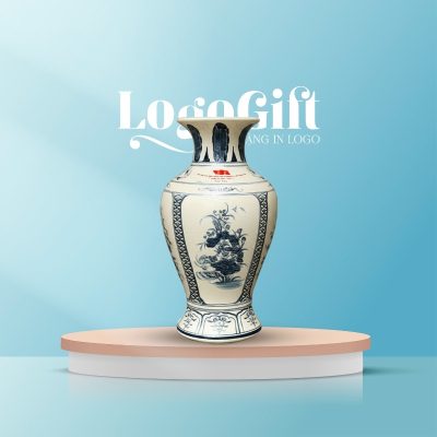 In logo lên bình hoa quà tặng Đại Hội dáng đùi dế LG-LH10
