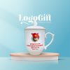 Quà tặng Đại Hội ca sứ in logo dáng ngọn lửa có nắp 350ml LG-CS12