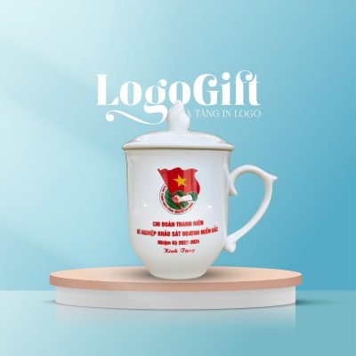 Quà tặng Đại Hội ca sứ in logo dáng ngọn lửa có nắp 350ml LG-CS12