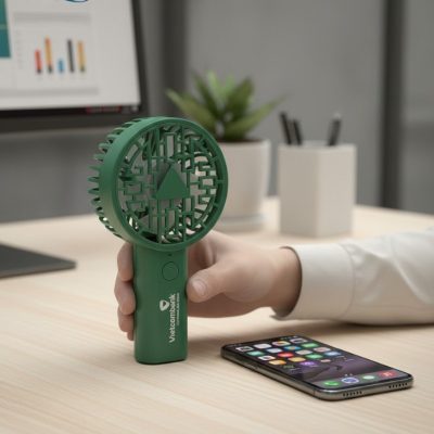 quat-dien-cam-tay-mini-qua-tang-in-logo-mau-xanh-la-4-5w-19cm-lg-qd02