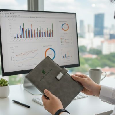 Sổ Da Quà Tặng A5 LogoGift In Logo Gài Nam Châm Cao Cấp