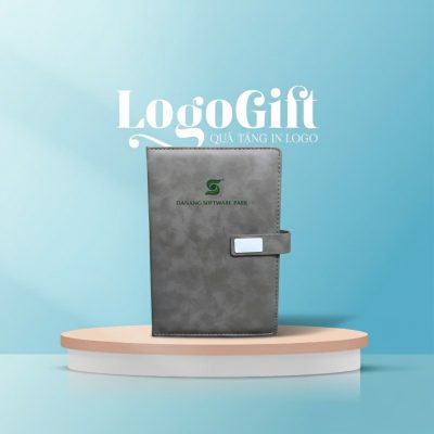 Sổ Da Quà Tặng A5 LogoGift In Logo Gài Nam Châm Cao Cấp
