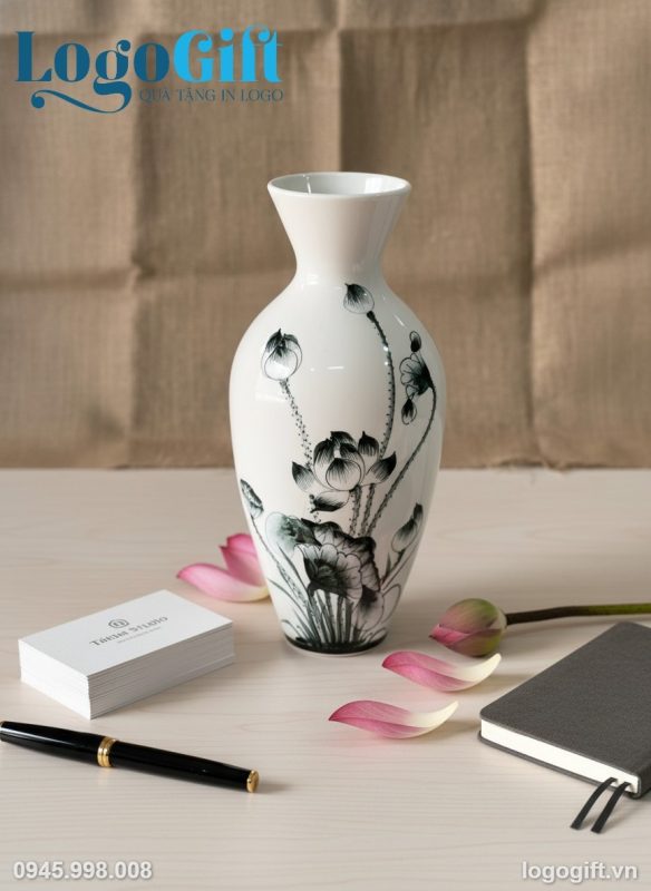 binh-hoa-gom-su-qua-tang-in-logo-dang-thon-cao-ve-sen-den-lg-lh20-2