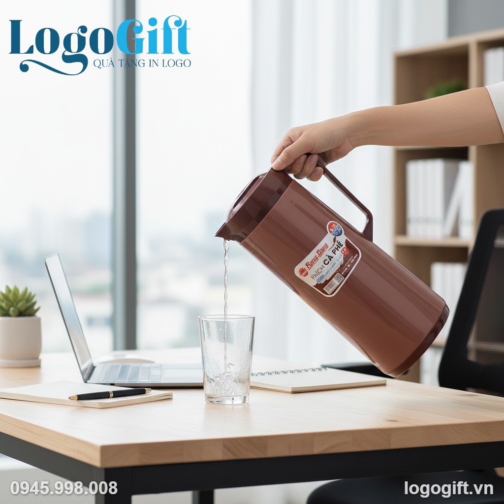 Phích giữ nhiệt quà tặng in logo Rạng Đông 1000ml LG-PGN11