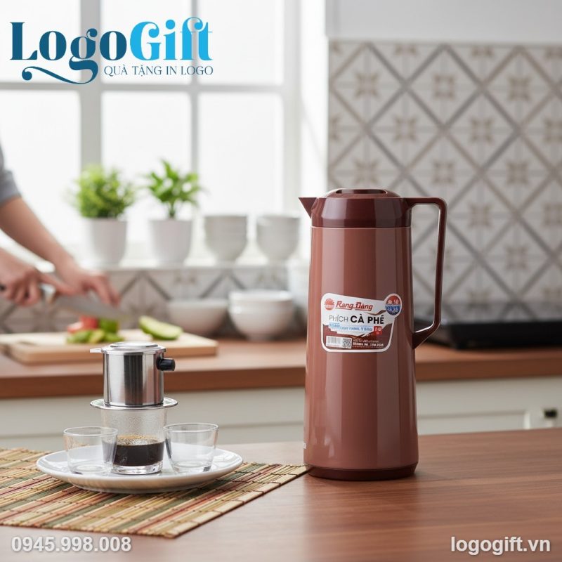 Phích giữ nhiệt quà tặng in logo Rạng Đông 1000ml LG-PGN11